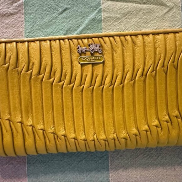 Yellow Coach Wallet - Picture 1 of 3